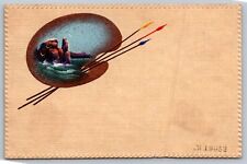 c1905 OPF postcard embossed  hand painted scene on artists palette picture