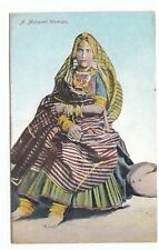 British India - A Marwari Woman Rajastan - Antique OLD Postcard circa 1906 picture