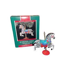 1989 Hallmark Keepsake Ornament Carousel Zebra picture