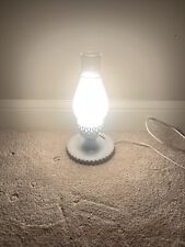 Vintage 1950s To 1970s White Milk Glass Lamp Light Works picture