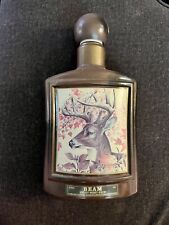 Vintage Jim Beam White Tailed Deer Whiskey Decanter Bottle James Lockhart picture