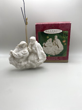 Hallmark 2001 Mary and Joseph Keepsake Ornament White Bisque Holy Nativity picture