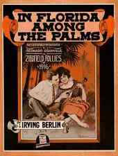 Metal Sign Ziegfeld Sheet Music Ziegfeld Follies Of 1916 In Florida A4 12x8 Alum picture