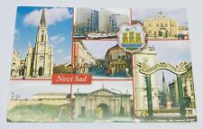Vintage Postcard Novi Sad Serbia City Buildings Old Temple Church Street Cars P2 picture