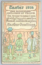 Easter 1918 WWI Fatherless Children Orphans Card/Postcard Blank Backside picture