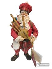 1998 Clothtique Santa's By Possible Dreams  Scottish Santa With Bag Pipes W/tags picture