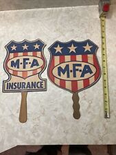 Vintage M-F-A  Insurance Hand Fan 2 Different USA Columbia, Missouri picture