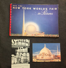 Lrg Lot  1939 1940 NY World’s Fair Bklt - IN PICTURES advertising Postcards, Etc picture