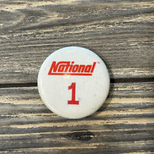 Vintage National 1 White Red 1.75” Pin  picture