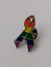 Small Rainbow Awareness Ribbon Lapel Pin picture