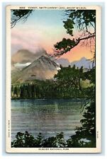 c1930s Sunset Swiftcurrent Lake Mount Wilbur, Montana MT Posted Postcard picture