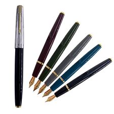 2021 Wing Sung 601A 925 Brushed Resin Fountain Pen EF/F/M 18K Gold Nib Writting picture