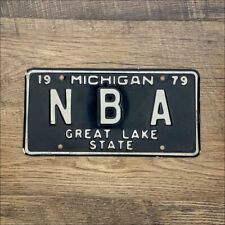 Original MICHIGAN 1979 Sports Vanity License Plate - NBA - Great Condition picture