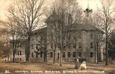 Postcard RPPC Michigan MI Sturgis Central School Building c1910s Cannon picture