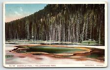 1912 YELLOWSTONE NATIONAL PARK WY EMERALD POOL GERMAN EARLY POSTCARD P1867 picture