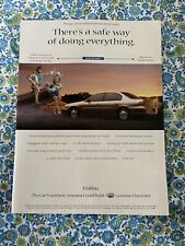 Vintage 1998 Chevrolet Malibu Print Ad There’s A Safe Way Of Doing Everything picture