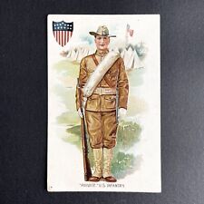1908 PATRIOTIC Postcard Soldier ‘Private’ US Infantry: US Military L Series / L6 picture