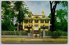 Postcard Poet Henry Longfellow Famous Home Cambridge Massachusetts Ma Vintage picture