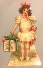 antique FRANCES BRUNDAGE  RAPHAEL TUCK  Victorian VALENTINE CARD embossed German picture