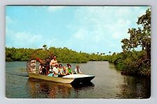 Ochopee FL-Florida, Everglade Airboat Tour, Advertising, Vintage Postcard picture