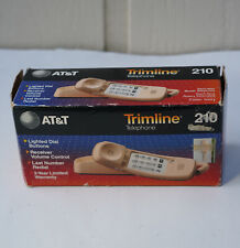 AT&T Trimline 210 Phone Ivory Beige In Box Retro Vintage Touch Tone Wall Desk picture