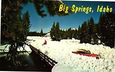Vintage Postcard- Winter in Big Springs, ID. picture