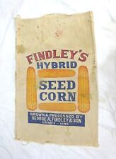 Vintage Rare Findley`s Hybrid Seed Corn Cloth Bag Iowa picture