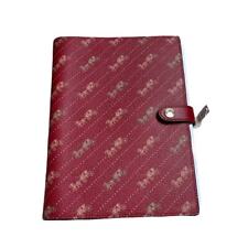 Coach Notebook With Diagonal Horse And Carriage Print Bright red picture