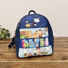 Loungefly Disney Pixar Mini Backpack Panel Scenes Toy Story Monsters Inc UP picture