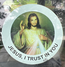 Divine Mercy “Jesus, I trust in you” interior window sticker Chaplet picture