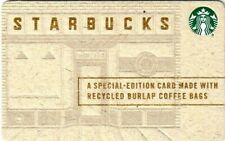 STARBUCKS CARD 2015 BURLAP RECYCLED NEW RARE HTF picture