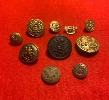 CIVIL WAR ERA AND LATER MILITARY AND MORE BUTTON LOT OF 10...(SEE PICS) #BTL 8 picture