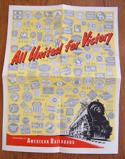 1940S Association of American Railroads  ALL UNITED FOR VICTORY Poster 14