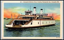 Postcard Annapolis Claiborne Ferry Chesapeake Bay Curteich Annapolis MD D54 picture