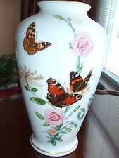 1981 Franklin Porcelain Country Garden Butterfly Vase  picture
