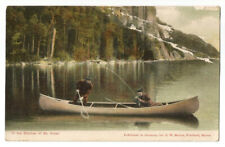 Mount Kineo Maine ME Postcard Fishing Canoe c1905 picture