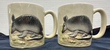 2 Otagiri Japan Stoneware Coffee Mug Armadillo  Cactus Theme 1981 picture