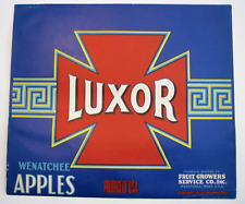 Original scarce LUXOR apple crate label Wenatchee WA Fruit Growers Service 40 lb picture