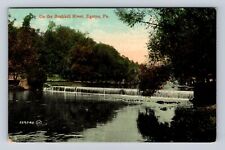 Easton PA-Pennsylvania, Scenic View On Bushkill River, Antique, Vintage Postcard picture