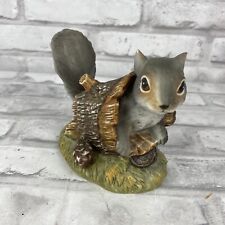 HOMCO 1986 Masterpiece Porcelain Grey Squirrel Bisque Porcelain Figurine 4.5