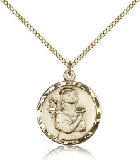 Saint Lucy Medal For Women - Gold Filled Necklace On 18 Chain - 30 Day Money... picture