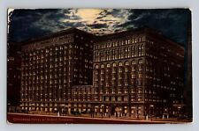 Chicago IL-Illinois, Congress Hotel at Night, Advertising, Vintage Postcard picture