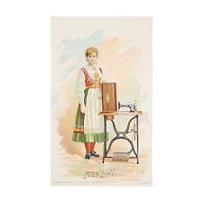1892 Singer Manufacturing Co Sewing Trade Card Norway Costume picture