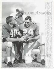 1957 Press Photo College Football's Richard Pendergast, Richard Lynch, Coach Ivy picture