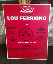 Lou Ferrigno 1989 Poster Board, Large, WPDH Radio, Poughkeepsie NY World GYM, picture