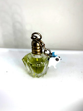 Darling  VTG Irice mini perfume bottle w/tiny glass dangling Dog charms.  1930s picture