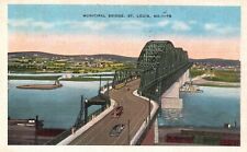 Postcard MO St Louis Missouri Municipal Bridge 1937 Linen Vintage PC G579 picture