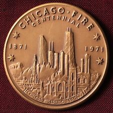 1971 Chicago Fire Centennial City of Chicago, Ill. Historical Society Medallion picture