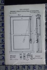1872 ASHCROFT BROOKLYN NY WINDOW SASH CURTAIN MECHANISM PATENT LITHO 124242 picture
