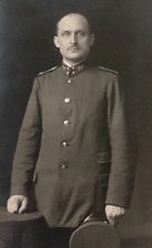 RARE POSTWW1 GERMAN IMPERIAL RAILWAY AUTHORITY OFFICER PHOTO POSTCARD RPPC 1921 picture